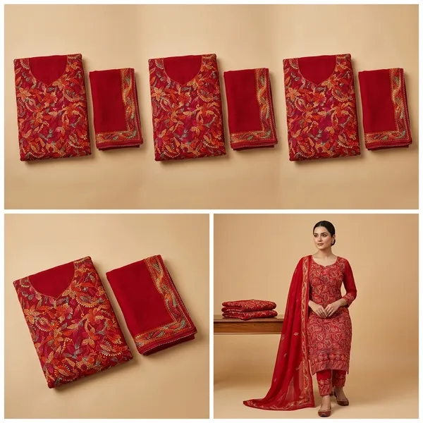 Red_Georgette_Chikankari_Suit_With_Silk_Thread_Embroidery