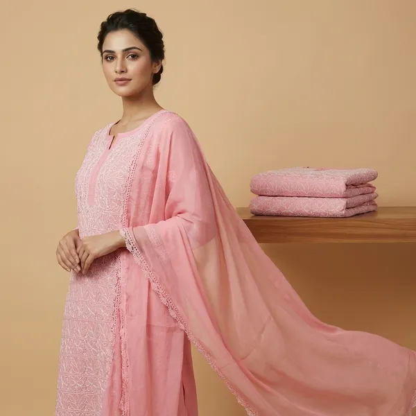 Peach_Cotton_Chikankari_Suit_With_Hand_Embroidery