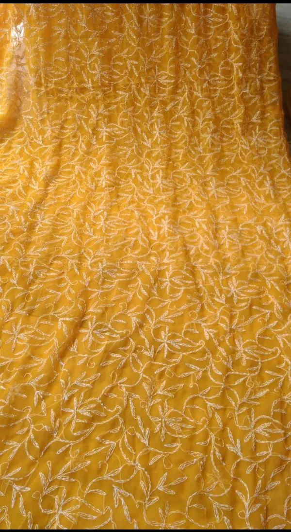 Mustard_Yellow_Chikankari_Closet_Georgette_Saree