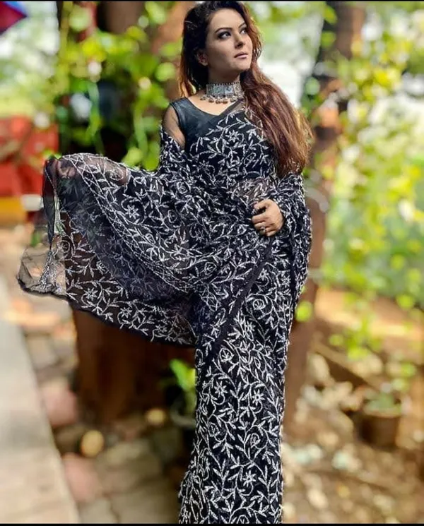 Black_Chikankari_Closet_Georgette_Saree