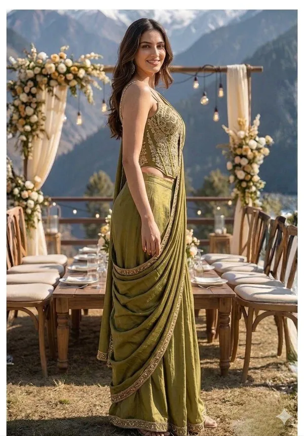 Pack_Of_2_-_Olive_Green_Cotton_Premium_Sharara_Set_And_Yellow_Cotton_Premium_Kurta_Set