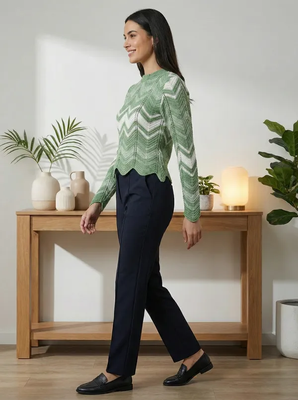 Pack_Of_2_-_White_Cotton_Kurta_Set_And_Green_Acrylic_Sweater