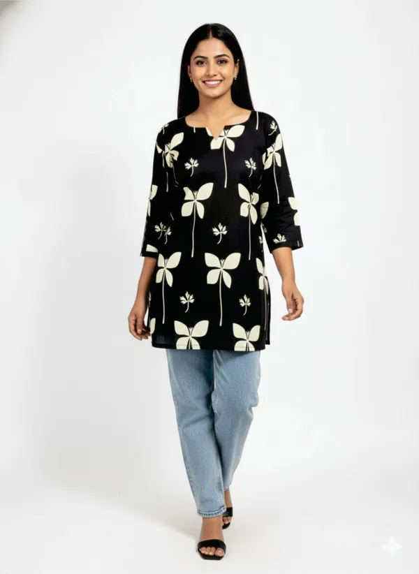 Black_Floral_Print_Tunic_for_Women