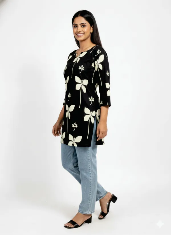 Black_Floral_Print_Tunic_for_Women