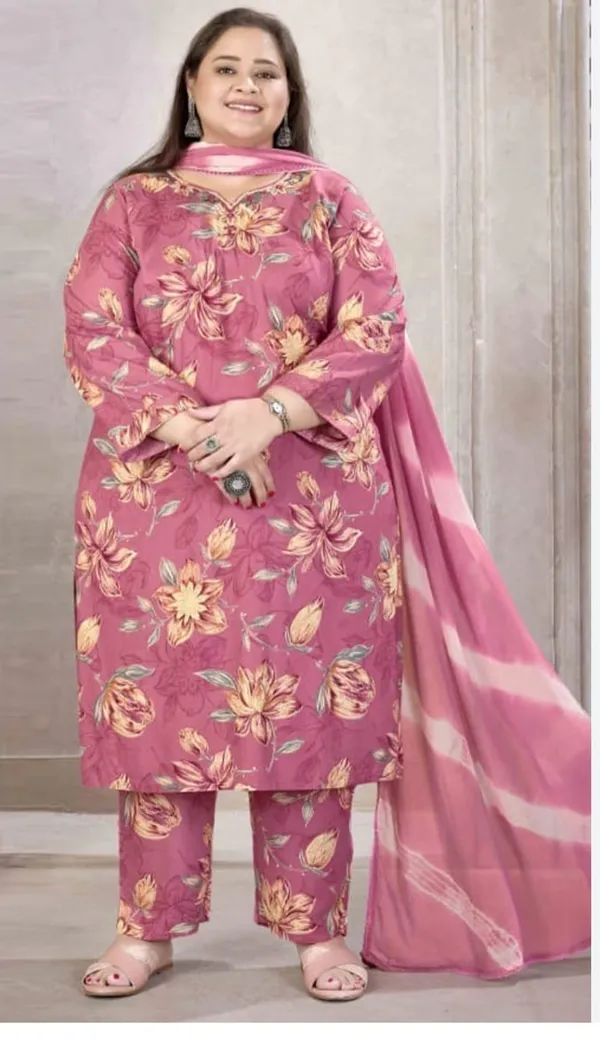 Elegant_Pink_Floral_Printed_Kurta_Set_with_Dupatta