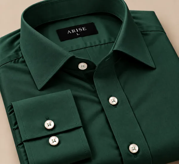 Arise_premium_deep_forest_green_formal_shirt