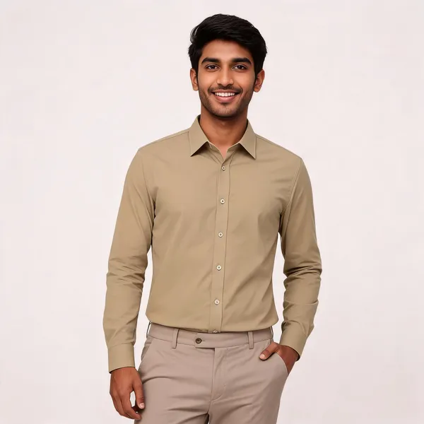 Sand_Giza_Cotton_Custom_Fit_Formal_Shirt_For_Men