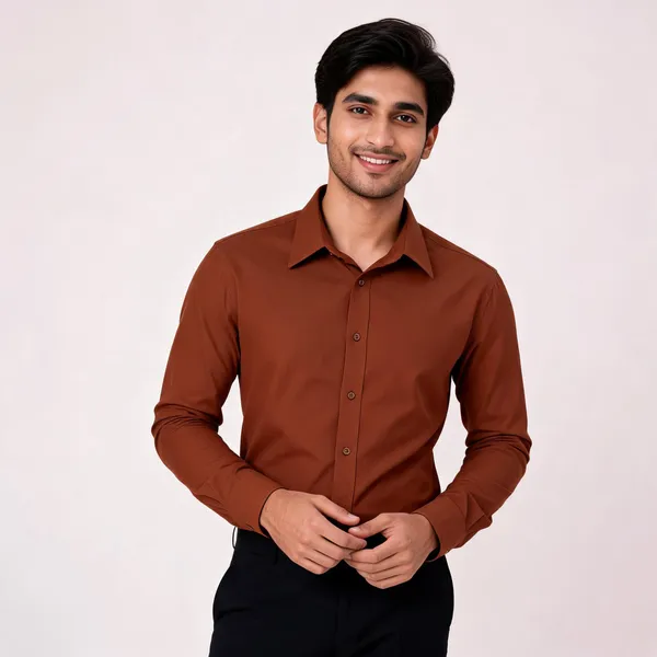 Rust_Giza_Cotton_Custom_Fit_Formal_Shirt_For_Men