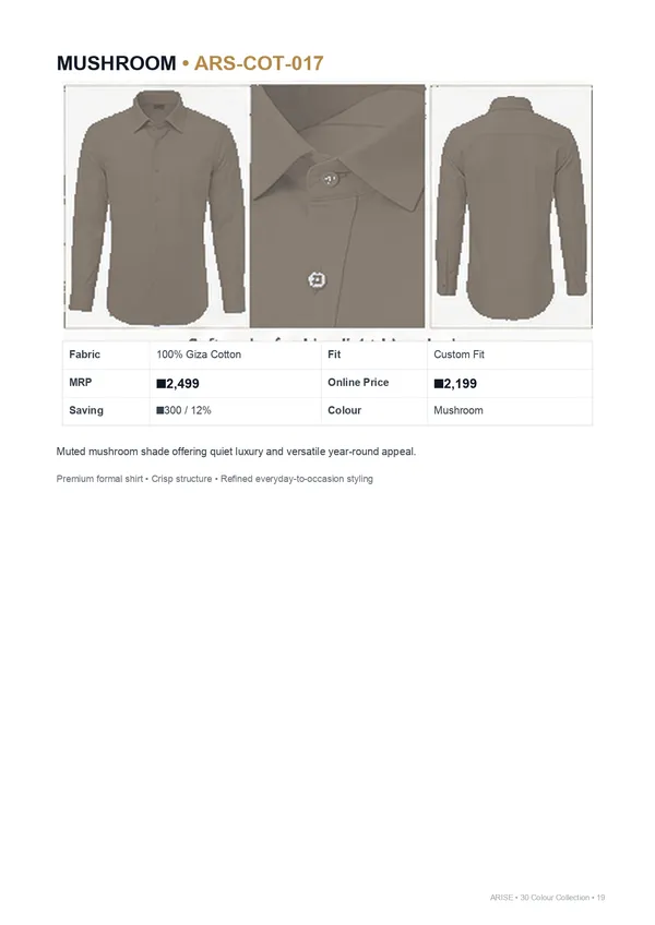 Mushroom_Giza_Cotton_Custom_Fit_Formal_Shirt_For_Men