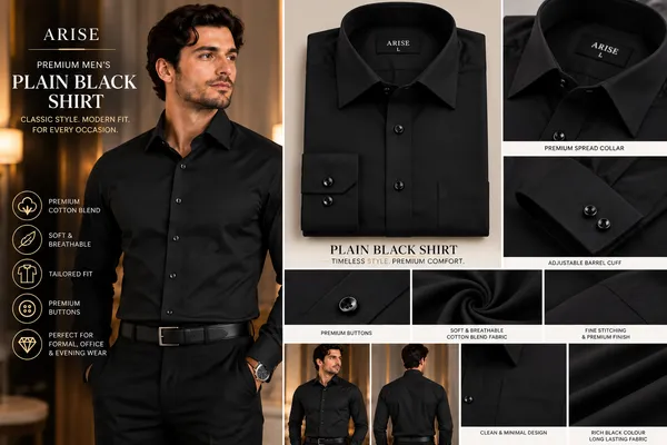 Arise_premium_plain_black_shirt