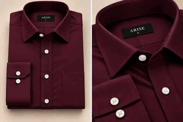Arise_premium_burgundy_red_formal_shirt