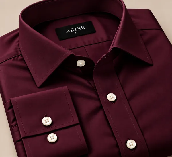 Arise_premium_burgundy_red_formal_shirt