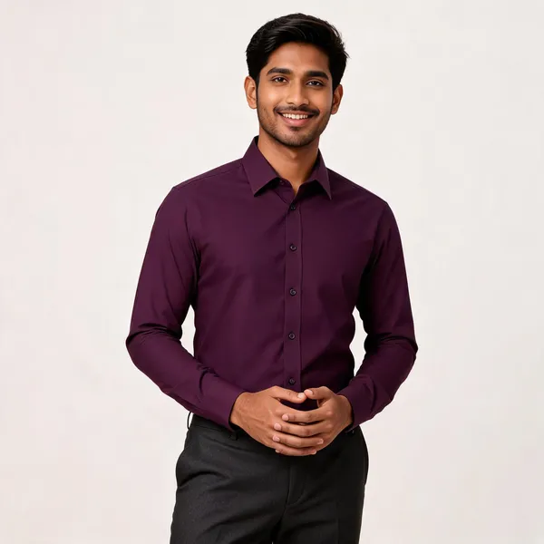 Plum_Giza_Cotton_Custom_Fit_Formal_Shirt_For_Men