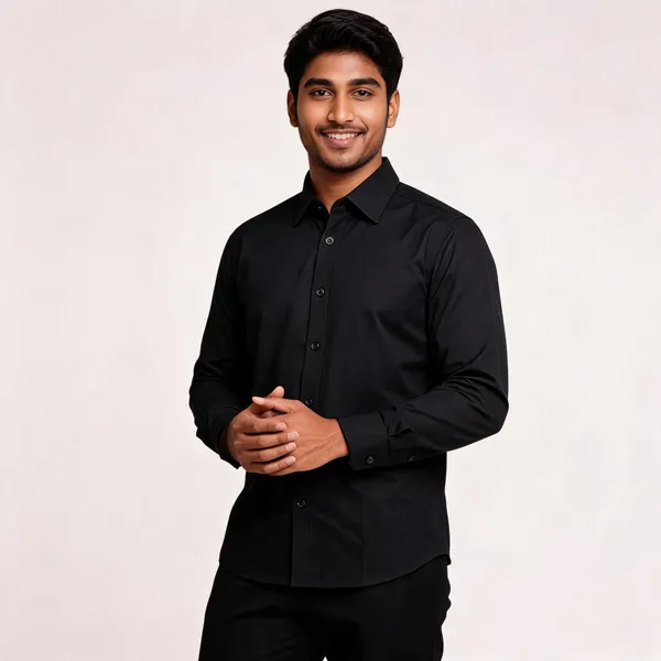 Black_Giza_Cotton_Custom_Fit_Formal_Shirt_For_Men