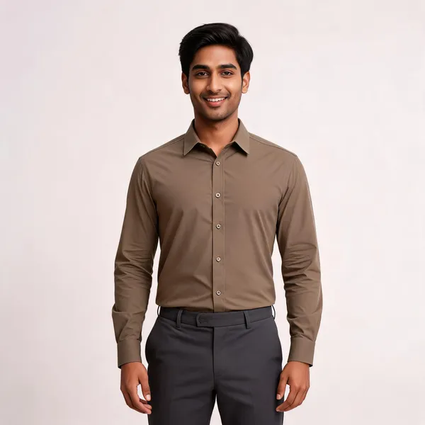 Taupe_Giza_Cotton_Custom_Fit_Formal_Shirt_For_Men