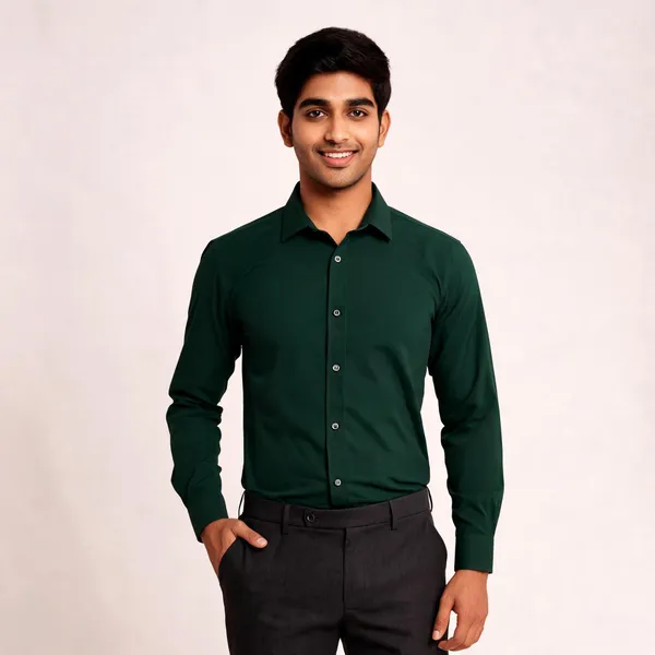 Deep_Forest_Green_Giza_Cotton_Custom_Fit_Formal_Shirt_For_Men