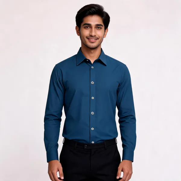 Denim_Blue_Giza_Cotton_Custom_Fit_Formal_Shirt_For_Men