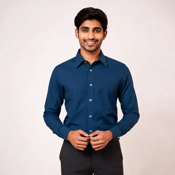 Denim_Blue_Giza_Cotton_Custom_Fit_Formal_Shirt_For_Men