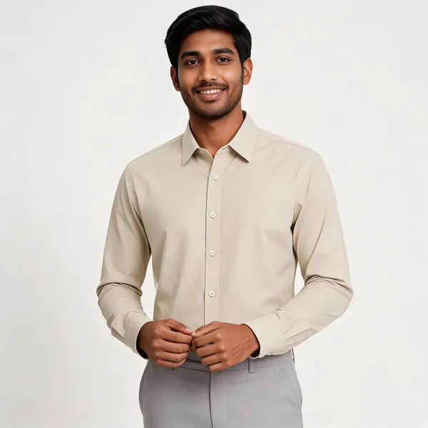 Ivory_Giza_Cotton_Custom_Fit_Formal_Shirt_For_Men