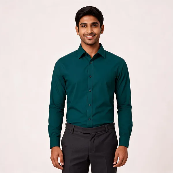 Teal_Green_Giza_Cotton_Custom_Fit_Formal_Shirt_For_Men