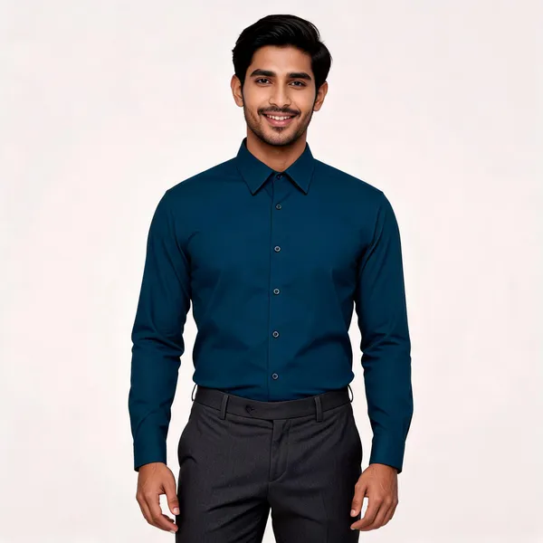 Petrol_Blue_Giza_Cotton_Custom_Fit_Formal_Shirt_For_Men