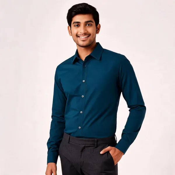 Petrol_Blue_Giza_Cotton_Custom_Fit_Formal_Shirt_For_Men