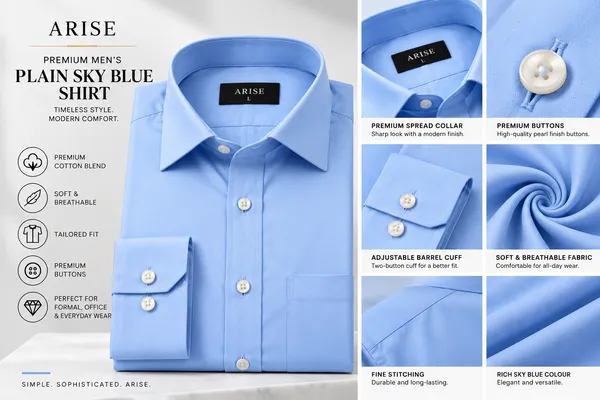 Arise_premium_sky_blue_shirt