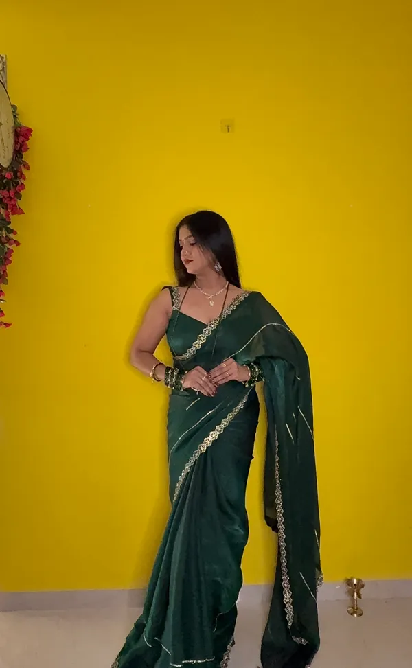 Fandy_satin_elgent_look_saree_and_oriznal_zarakan
