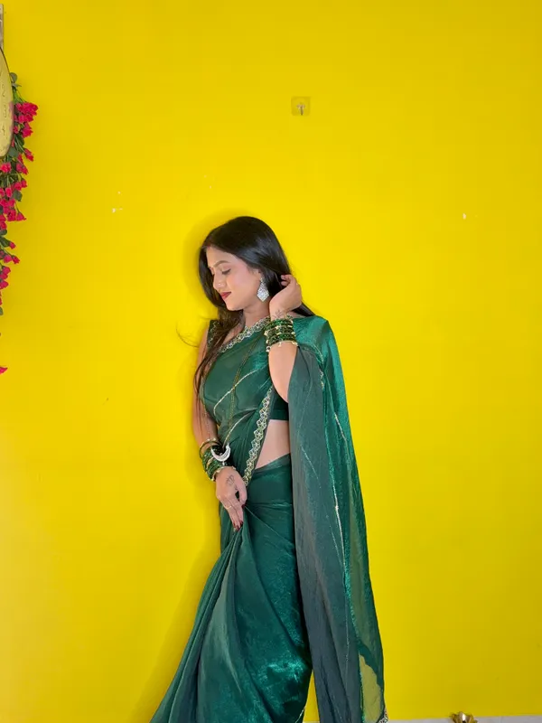 Fandy_satin_elgent_look_saree_and_oriznal_zarakan