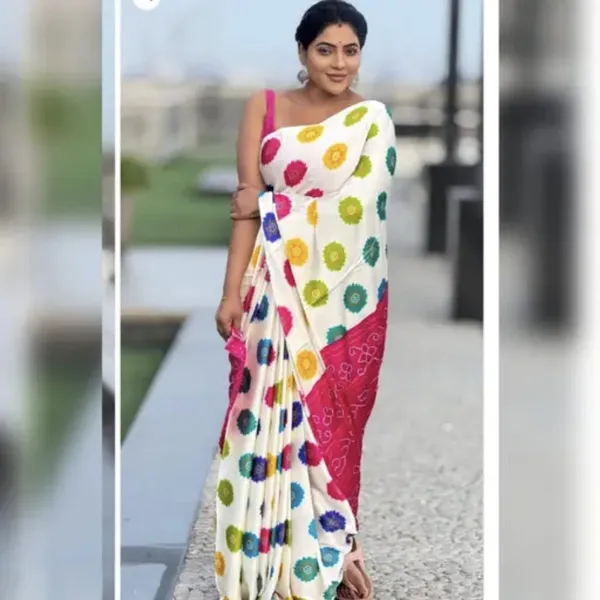 White_Pink_Most_Beauty_Full_Contrast_Print_Sarees