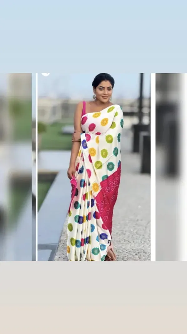 White_Pink_Most_Beauty_Full_Contrast_Print_Sarees