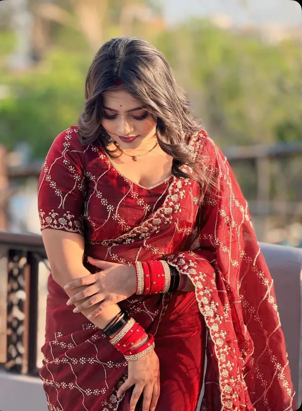 Maroon_Georgette_Saree_with_Intricate_Zari_&_Sequin_Embroidery