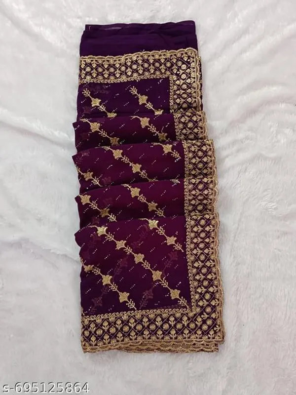 Wine_Kamli_Designer_Cutwork_Fancy_Siroski_Work_Saree_With_Blouse
