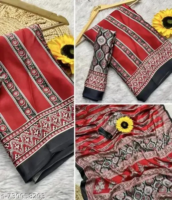 Maroon_Ajrakh_Printed_Soft_Crape_Silk_Natural_Print_Saree