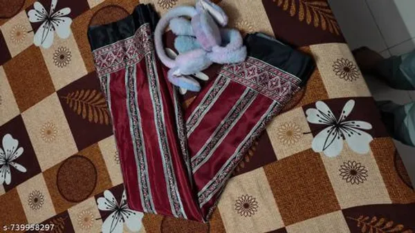 Rosewood_Striped_Ajrakh_Hand_Printed_Crape_Silk_Saree