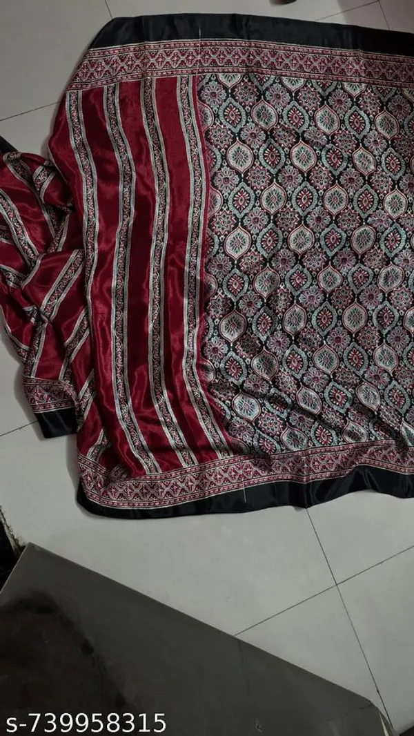 Maroon_Ajrakh_Printed_Soft_Crape_Silk_Natural_Print_Saree