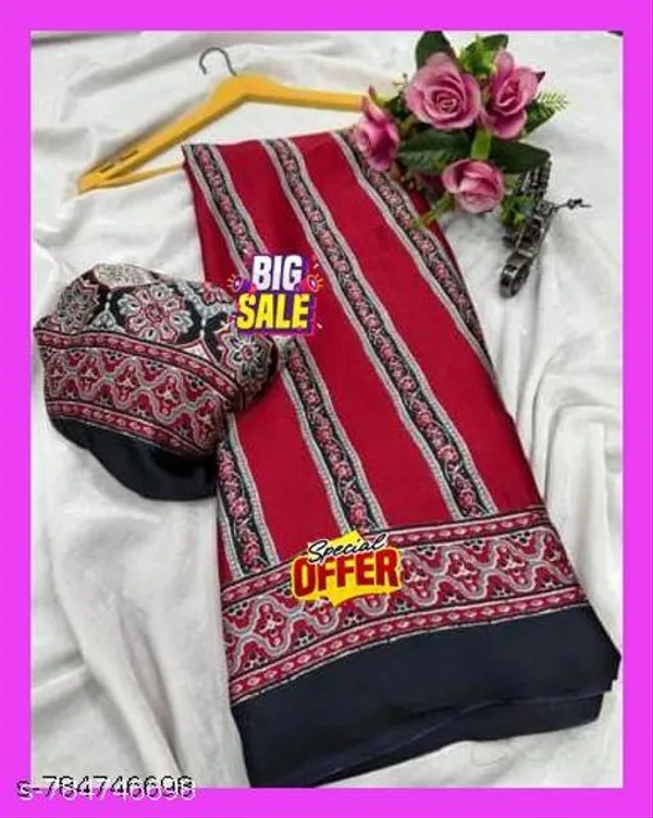 Maroon_Ajrakh_Printed_Soft_Crape_Silk_Natural_Print_Saree
