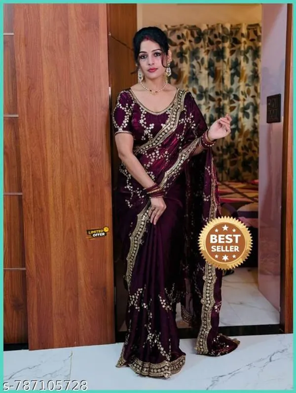 Premium_Women_S_Partywear_Designer_Saree_Beautiful_Florel_Design_Saree_With_Fancy_Blouse