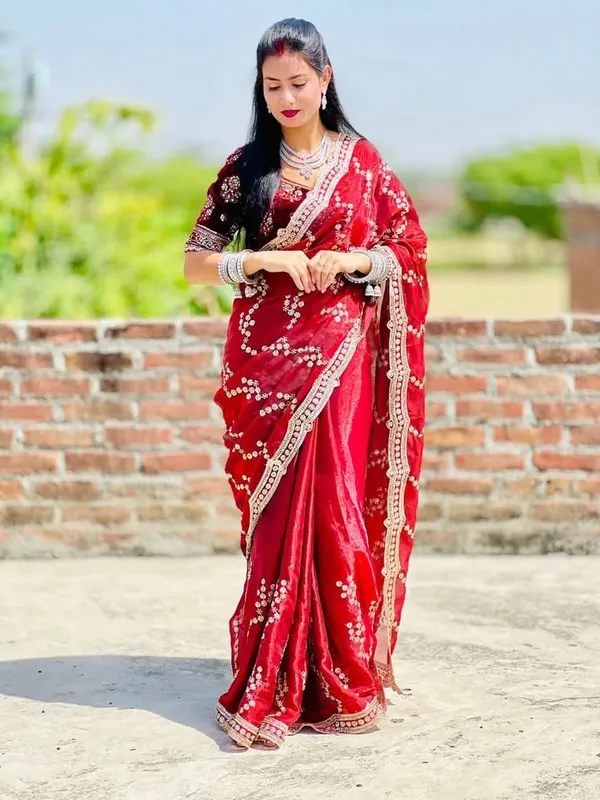 Womens_Premium_Embroidered_Partywear_Saree_Beautiful_Floral_Embroidered_Scallop_Border_Festival_Special_Saree_Trendy_Saree_2026_Saree_With_Golden_Sequins_Work_Designer_Blouse