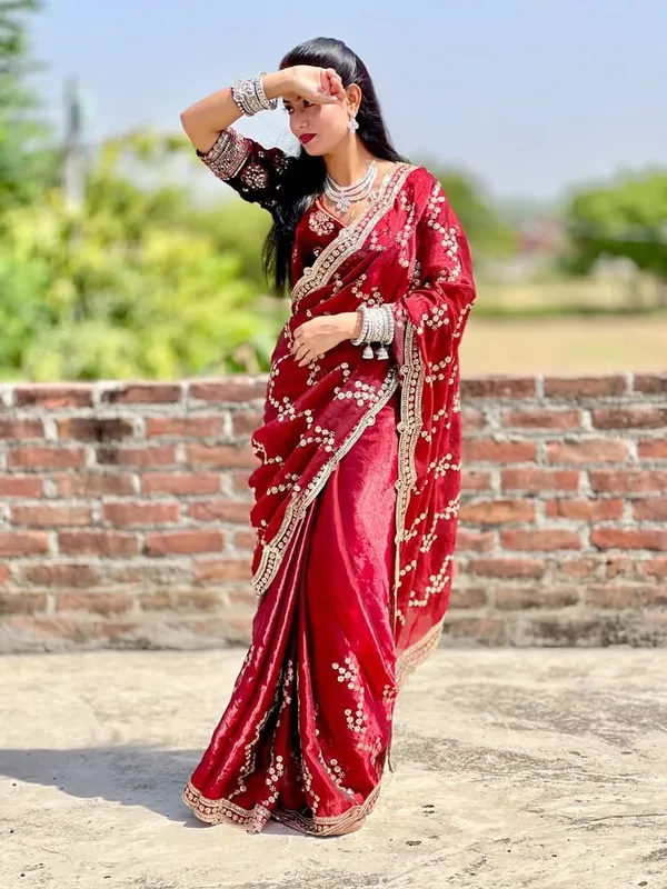 Womens_Premium_Embroidered_Partywear_Saree_Beautiful_Floral_Embroidered_Scallop_Border_Festival_Special_Saree_Trendy_Saree_2026_Saree_With_Golden_Sequins_Work_Designer_Blouse