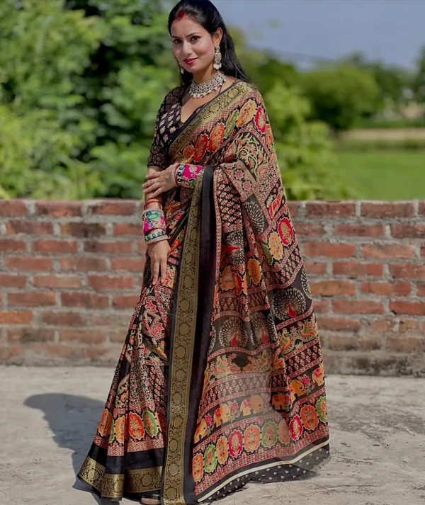 Kalamkari_Special_black_saree
