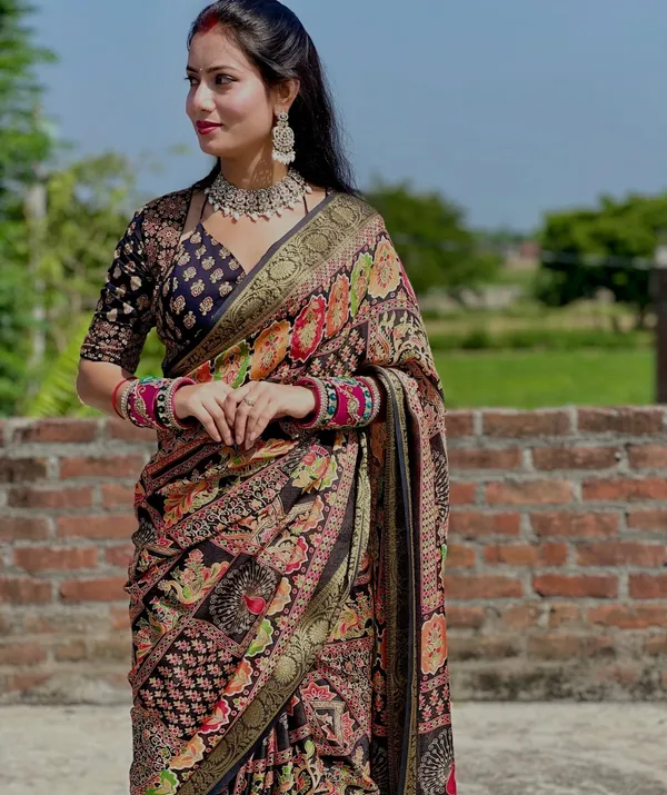 Kalamkari_Special_black_saree