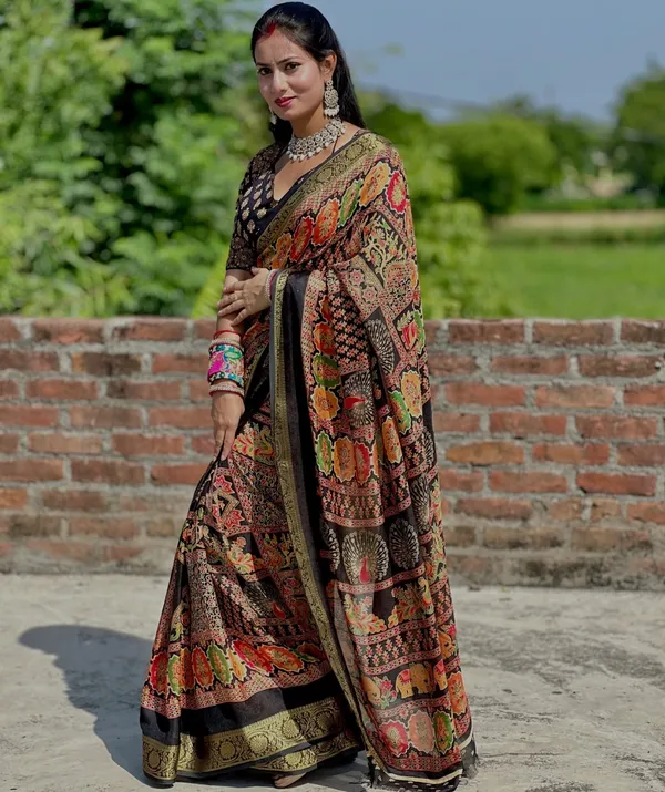 Kalamkari_Special_black_saree