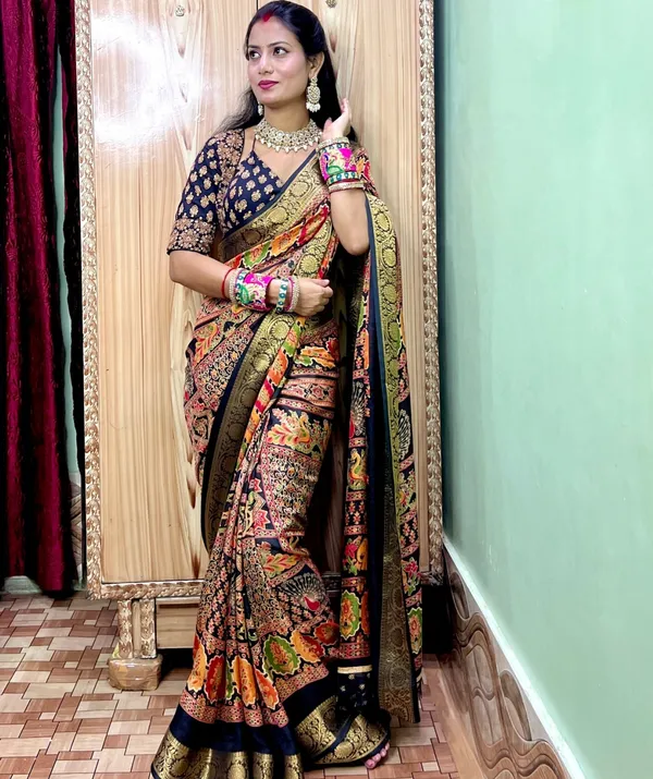 Kalamkari_Special_black_saree