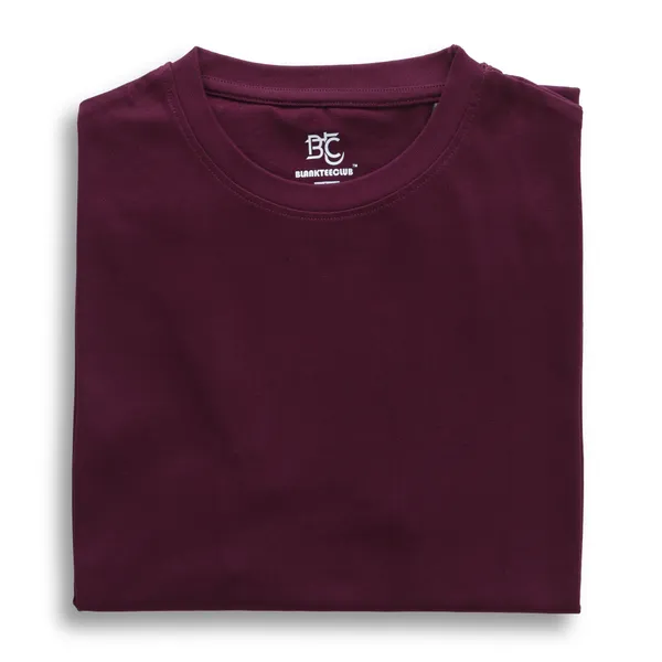 Royal_Burgundy_Cotton_Blend_T_Shirt_For_Men