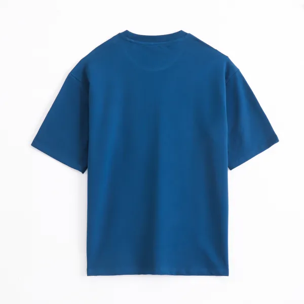 Ocean_Teal_Cotton_Oversized_T_Shirt_For_Men