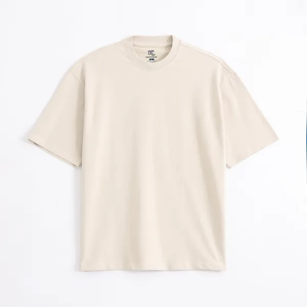 Oversized_T_Shirt_For_Men,_Charcoal_Grey_And_Ivory_Cream_Combo_Pack_Of_2