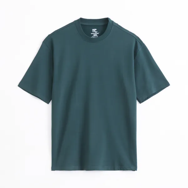 Forest_Green_Cotton_Blend_Oversized_T_Shirt_For_Men