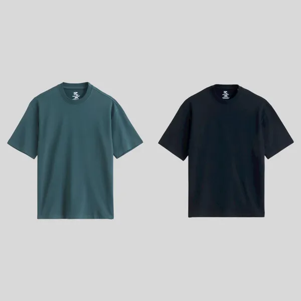 Oversized_T_Shirt_For_Men,_Midnight_Black_And_Forest_Green_Combo_Pack_Of_2