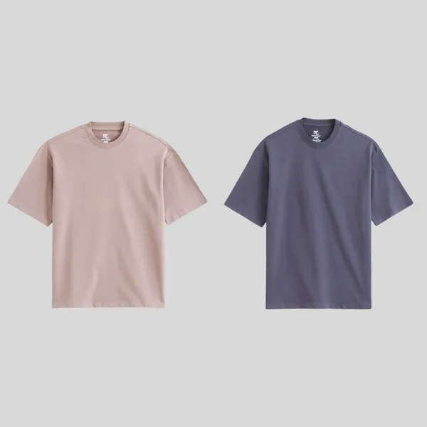 Oversized_T_Shirt_For_Men,_Charcoal_Grey_And_Desert_Sand_Combo_Pack_Of_2